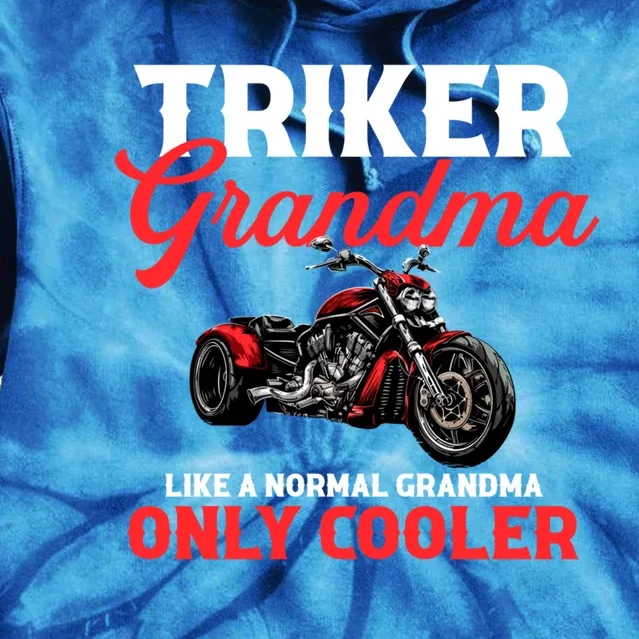 Triker Grandma Motorcycle Trike Gift Tie Dye Hoodie