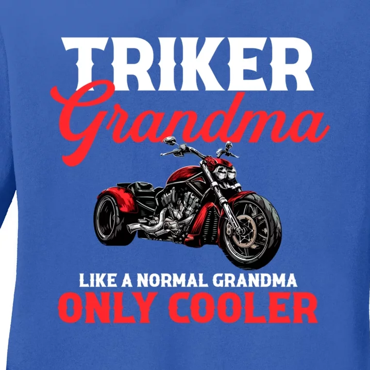 Triker Grandma Motorcycle Trike Gift Ladies Long Sleeve Shirt