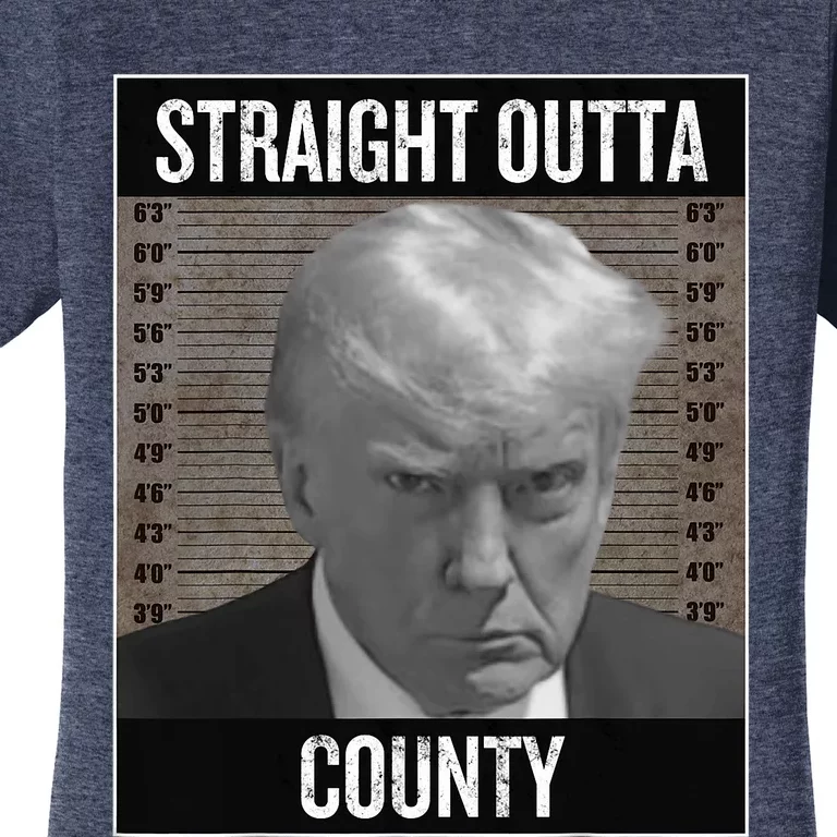 Trump Gangsta Mugshot Straight Outta County Women's T-Shirt