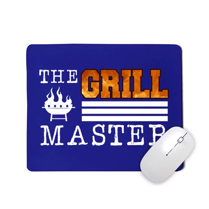 The Grill Master Bbq Barbecue Grillfather Grilling Sausage Gift Mousepad