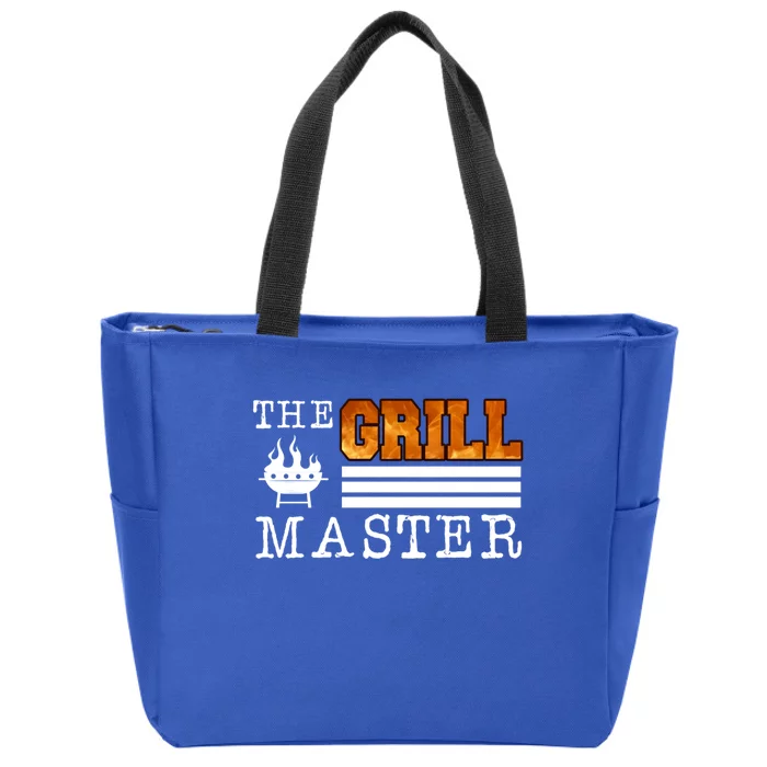 The Grill Master Bbq Barbecue Grillfather Grilling Sausage Gift Zip Tote Bag