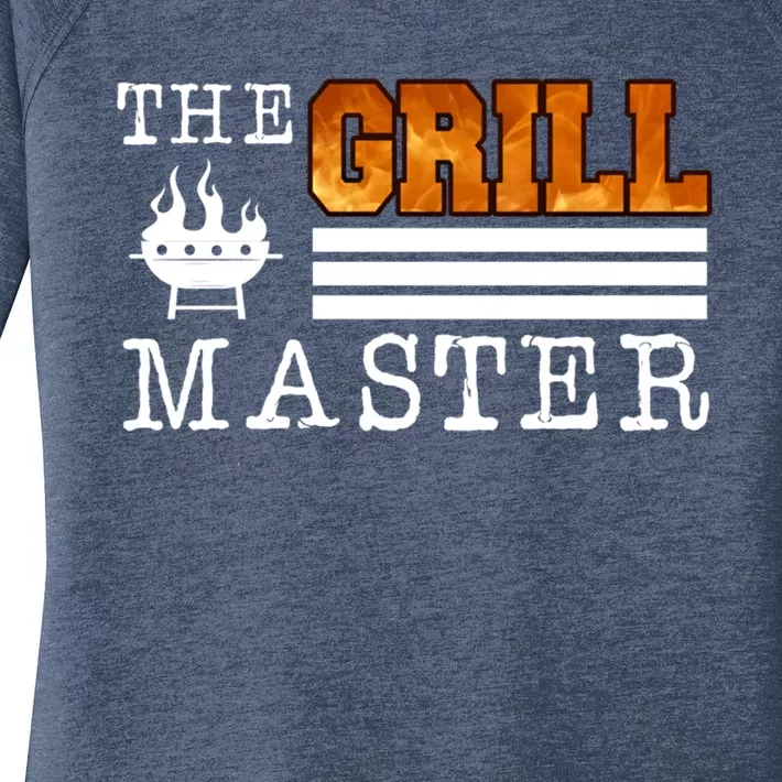 The Grill Master Bbq Barbecue Grillfather Grilling Sausage Gift Women's Perfect Tri Tunic Long Sleeve Shirt