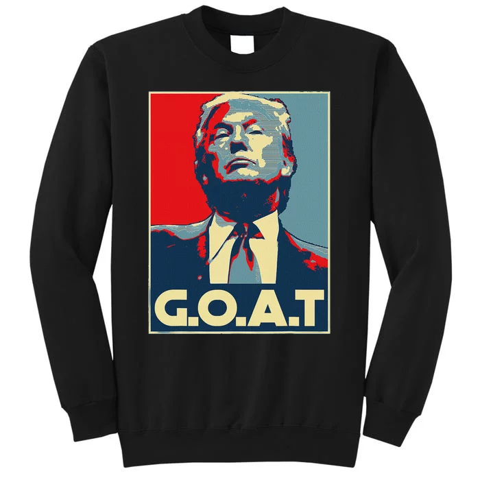 Trump Goat Middle Finger Election 2024 Republican Tall Sweatshirt