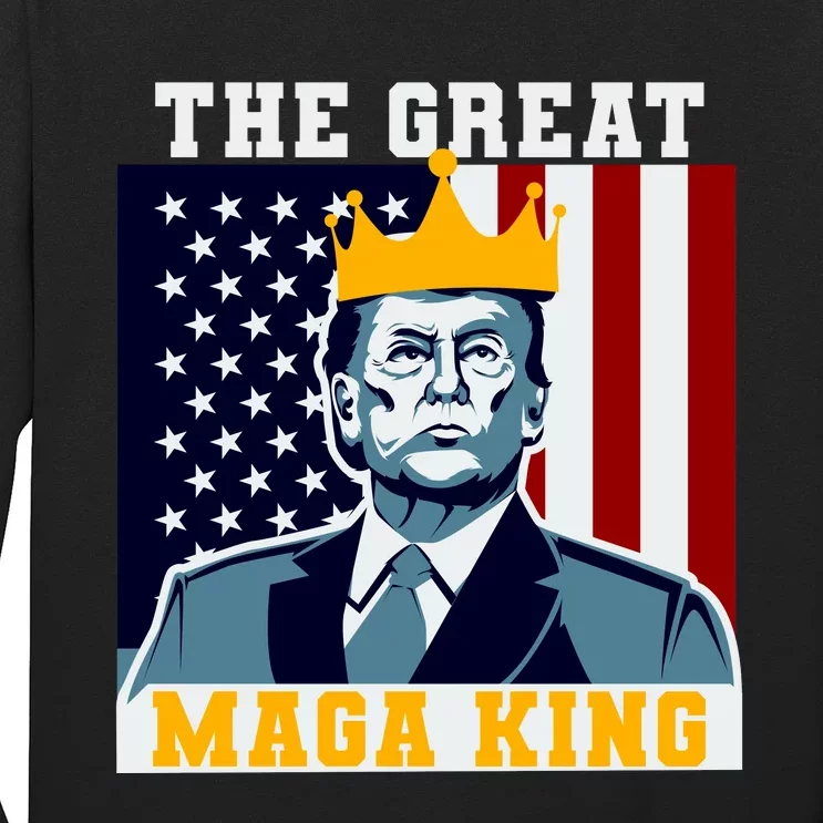 The Great MAGA King Ultra MAGA Trump Anti Biden USA Long Sleeve Shirt