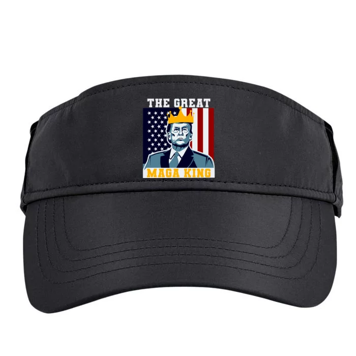 The Great MAGA King Ultra MAGA Trump Anti Biden USA Adult Drive Performance Visor