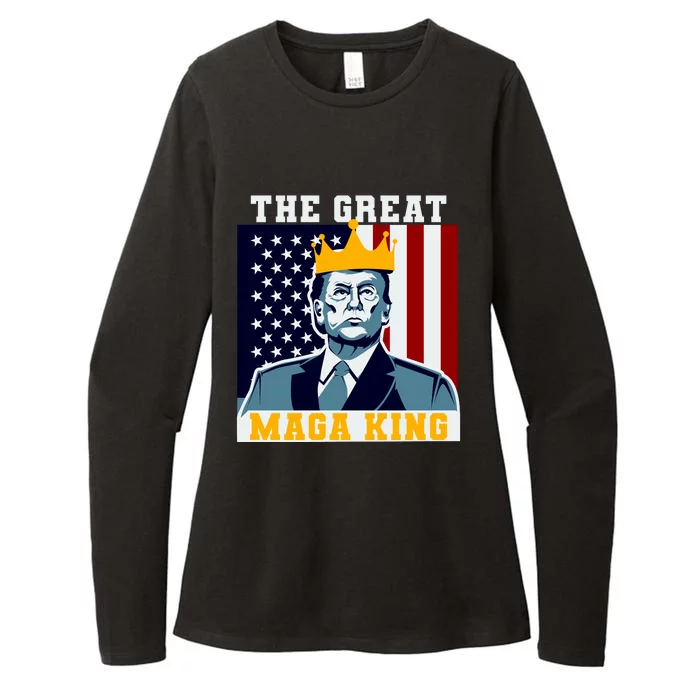 The Great MAGA King Ultra MAGA Trump Anti Biden USA Womens CVC Long Sleeve Shirt