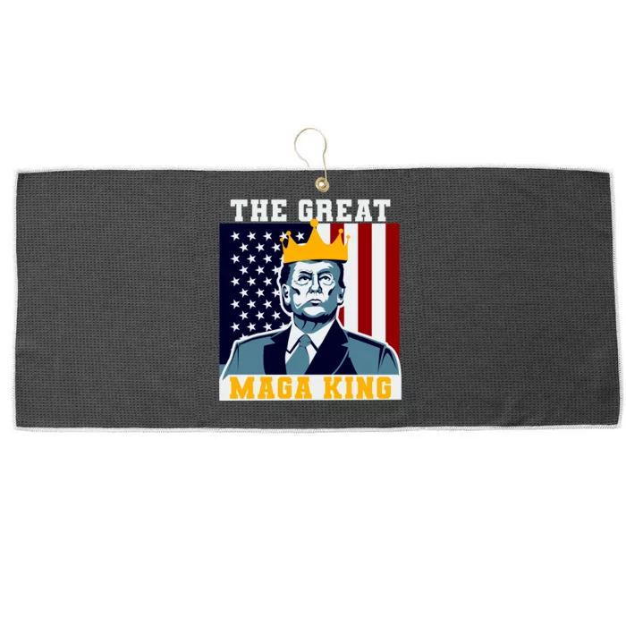 The Great MAGA King Ultra MAGA Trump Anti Biden USA Large Microfiber Waffle Golf Towel