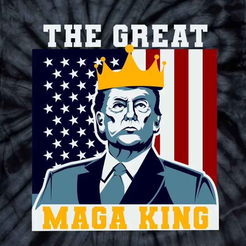 The Great MAGA King Ultra MAGA Trump Anti Biden USA Tie-Dye T-Shirt