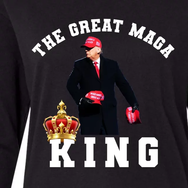 The Great MAGA King Trump 2024 USA Womens Cotton Relaxed Long Sleeve T-Shirt