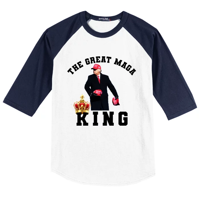 The Great MAGA King Trump 2024 USA Baseball Sleeve Shirt