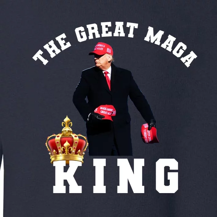 The Great MAGA King Trump 2024 USA Toddler Sweatshirt