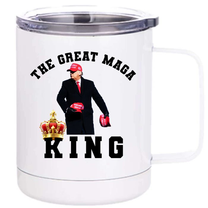 The Great MAGA King Trump 2024 USA Front & Back 12oz Stainless Steel Tumbler Cup