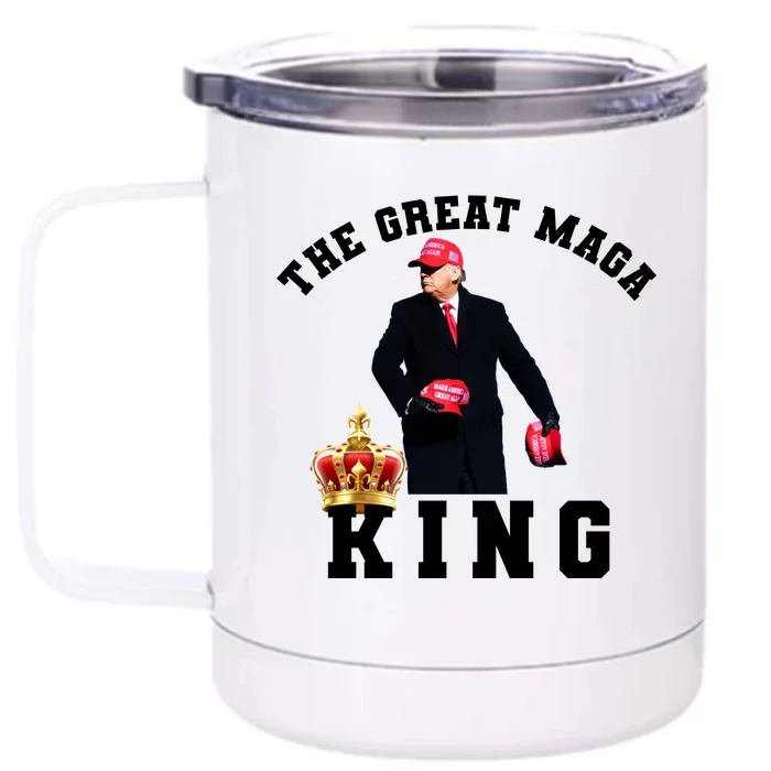 The Great MAGA King Trump 2024 USA Front & Back 12oz Stainless Steel Tumbler Cup