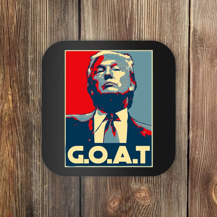 Trump Goat Middle Finger Election 2024 Republican Poster Coaster