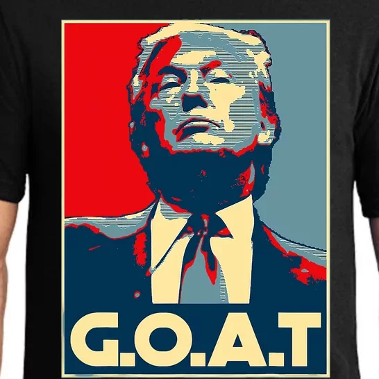 Trump Goat Middle Finger Election 2024 Republican Poster Pajama Set