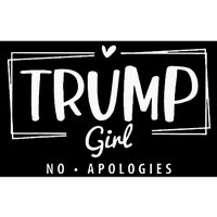 Trump Girl Messy Bun Trump 2024 Election American Flag Bumper Sticker