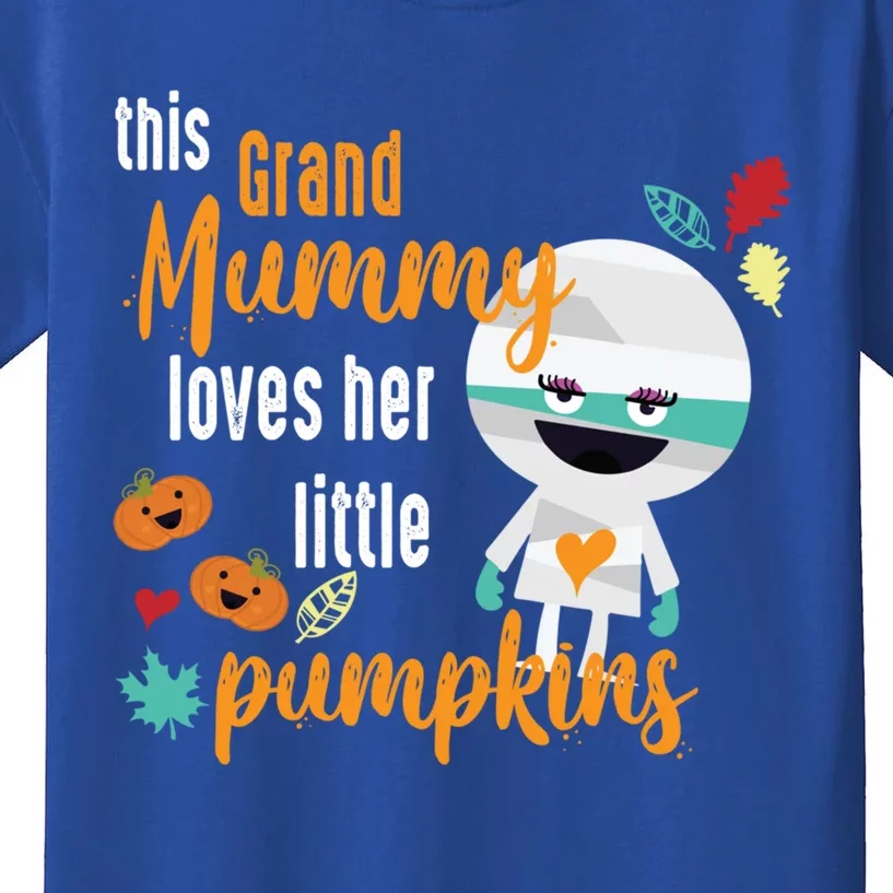 This Grand Mummy Loves Her Little Pumpkins Halloween Grandma Cool Gift Kids T-Shirt