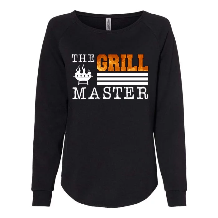 The Grill Master Bbq Barbecue Grillfather Grilling Sausage Gift Womens California Wash Sweatshirt