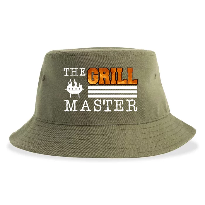 The Grill Master Bbq Barbecue Grillfather Grilling Sausage Gift Sustainable Bucket Hat