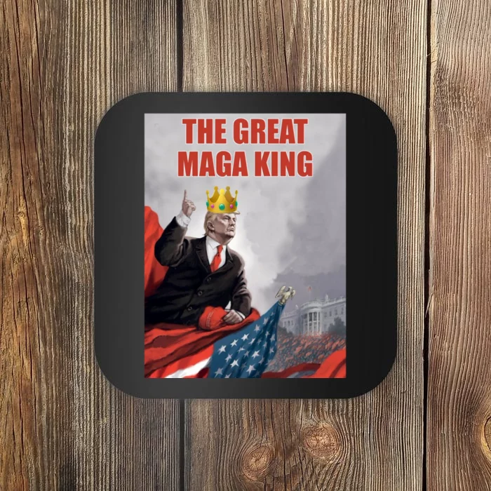 The Great MAGA King Trump 2024 USA Flag Coaster