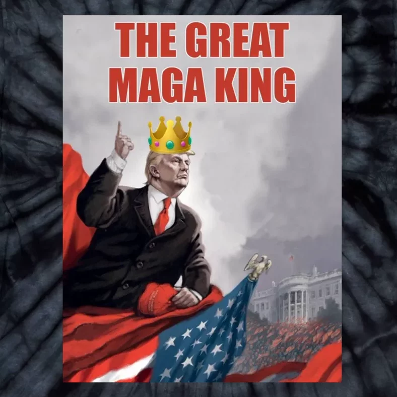 The Great MAGA King Trump 2024 USA Flag Tie-Dye T-Shirt