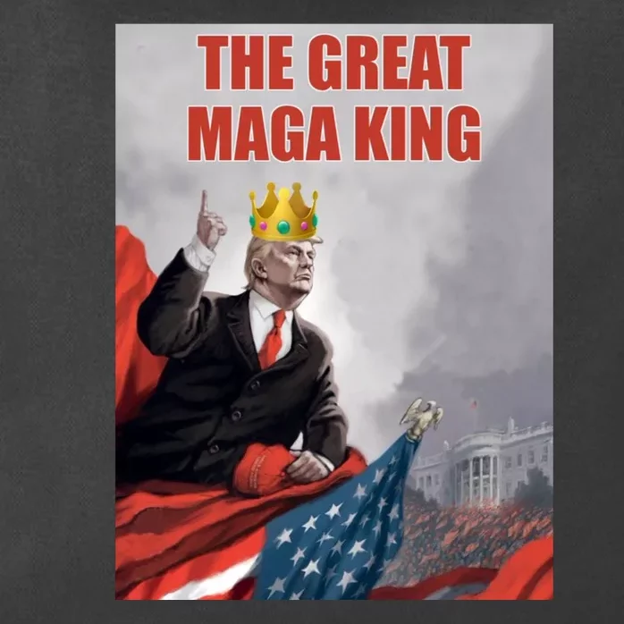 The Great MAGA King Trump 2024 USA Flag Zip Tote Bag