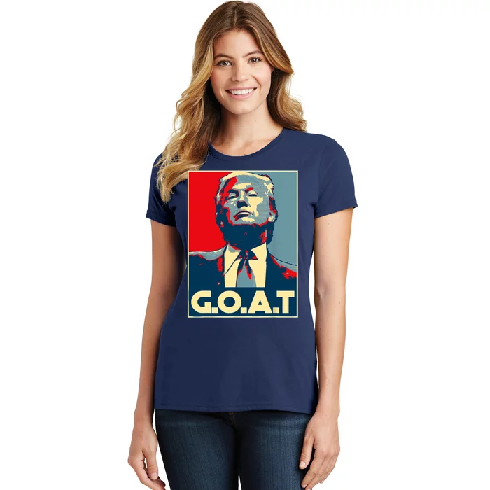 Trump Goat Middle Finger Election 2024 Felon Conviction Women's T-Shirt