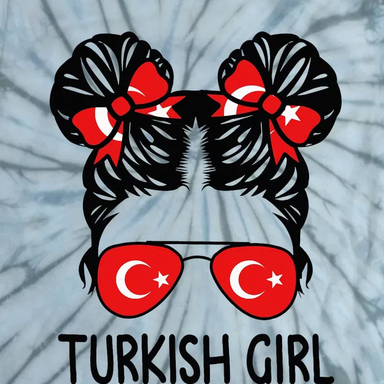 Turkish Girl Messy Hair Turkey Pride Patriotic Tie-Dye T-Shirt