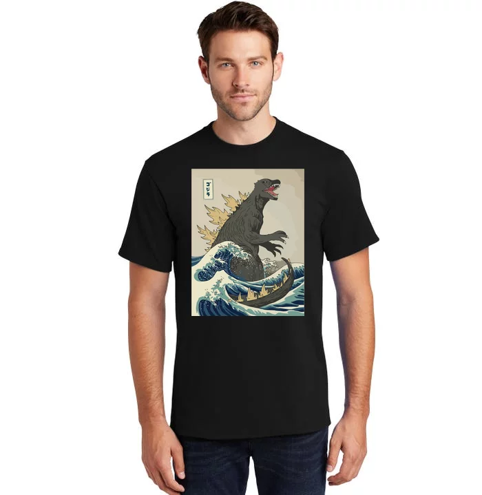 The Great Monster Off Kanagawa Team Wave Tall T-Shirt