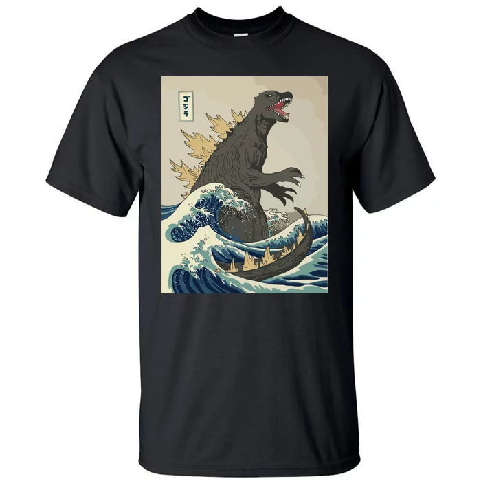 The Great Monster Off Kanagawa Team Wave Tall T-Shirt