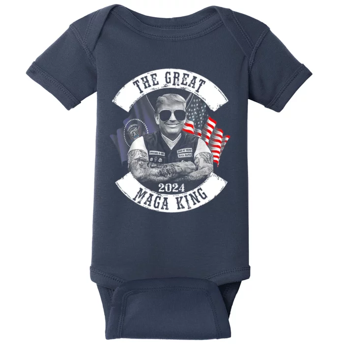 The Great MAGA King Trump 2024 Baby Bodysuit