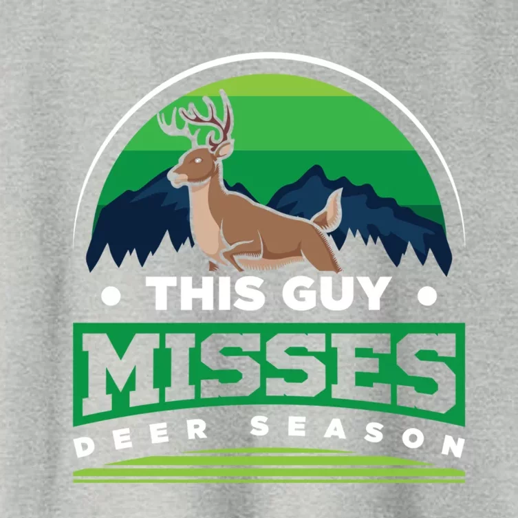 This Guy Misses Deer Season Deer Hunter Gift Women's Crop Top Tee