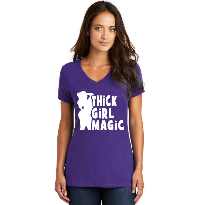 Thick Girl Magic Women's V-Neck T-Shirt