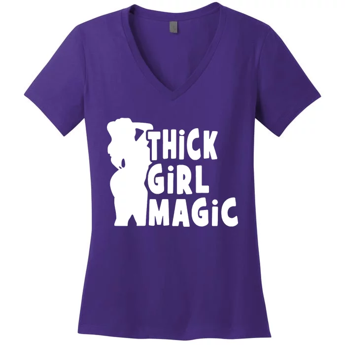 Thick Girl Magic Women's V-Neck T-Shirt