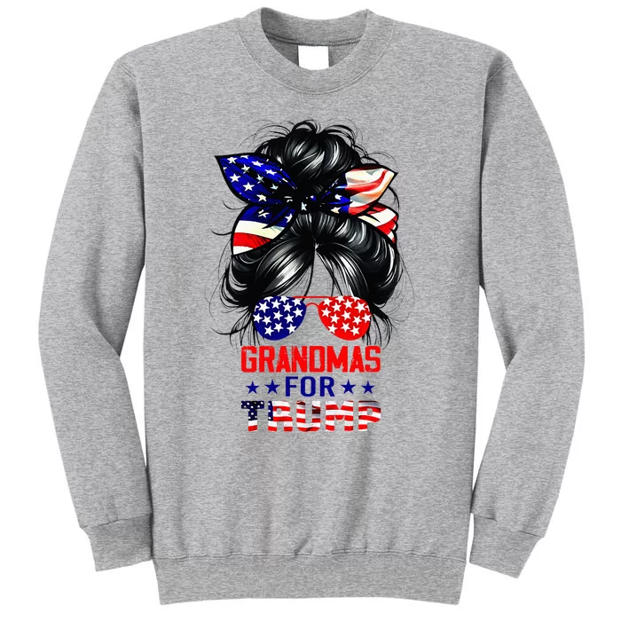 Trump Girl Messy Bun Republican Hot Moms Fortrump Mother Day Tall Sweatshirt