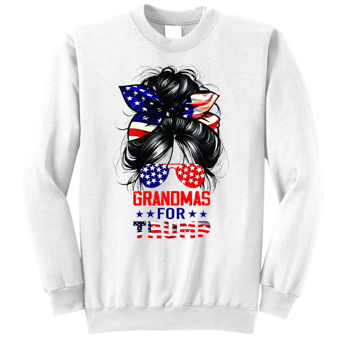 Trump Girl Messy Bun Republican Hot Moms Fortrump Mother Day Sweatshirt