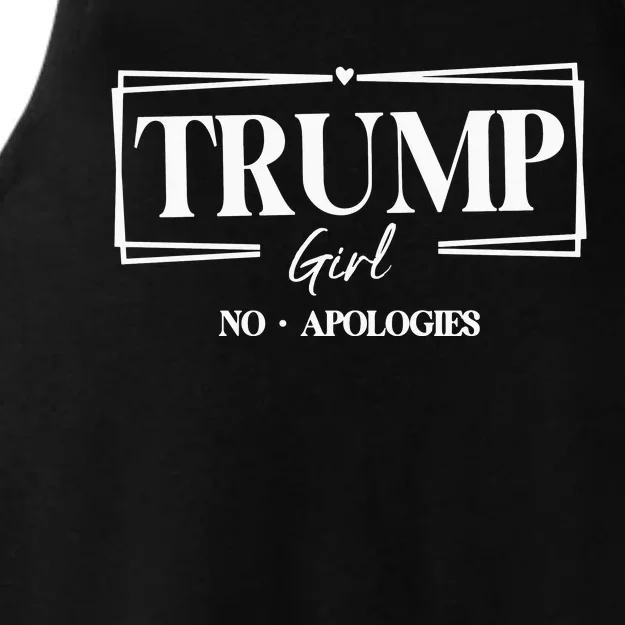 Trump Girl No Apologies Trump Girl Ladies Tri-Blend Wicking Tank