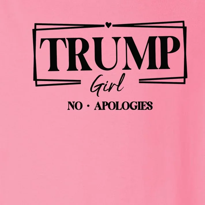 Trump Girl No Apologies Trump Girl Toddler Long Sleeve Shirt