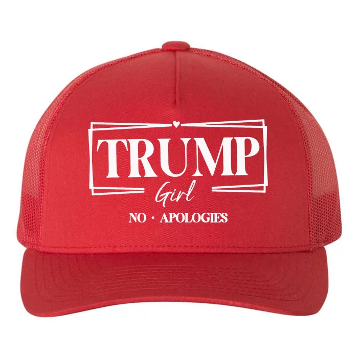 Trump Girl No Apologies Trump Girl Yupoong Adult 5-Panel Trucker Hat