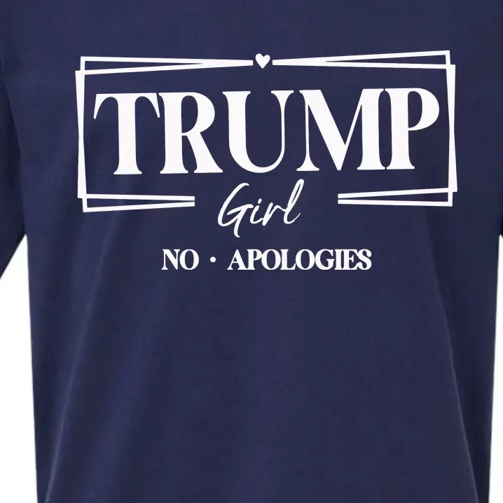 Trump Girl No Apologies Trump Girl Sueded Cloud Jersey T-Shirt