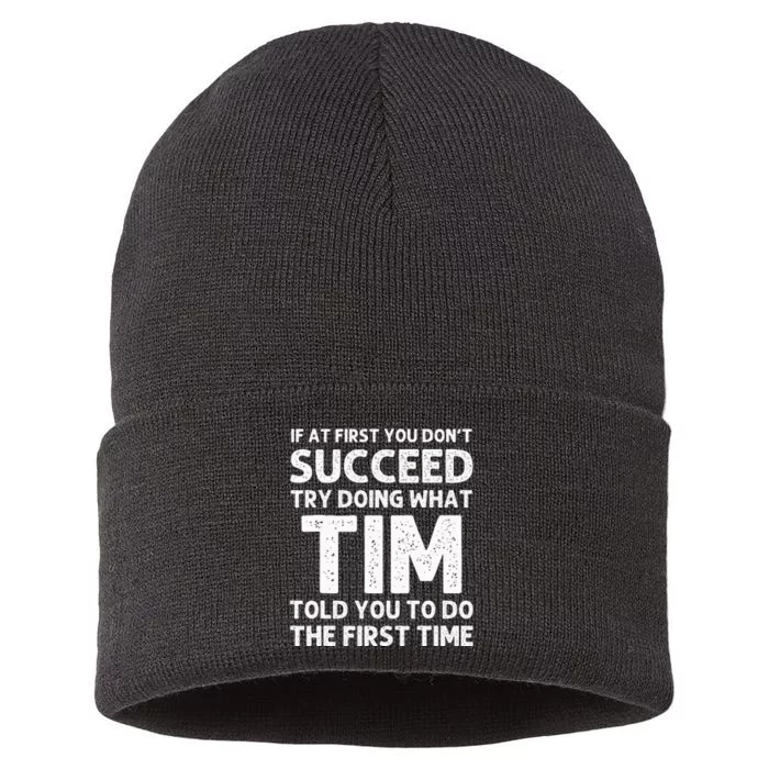 Tim Gift Name Personalized Birthday Funny Christmas Joke Sustainable Knit Beanie