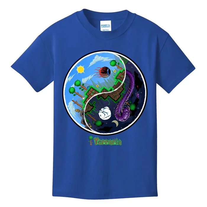 Terraria Gift: Night And Day Kids T-Shirt