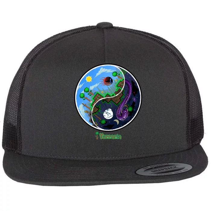 Terraria Gift: Night And Day Flat Bill Trucker Hat