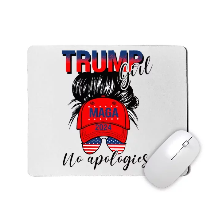 Trump Girl No Apologies Patriotic American Mousepad