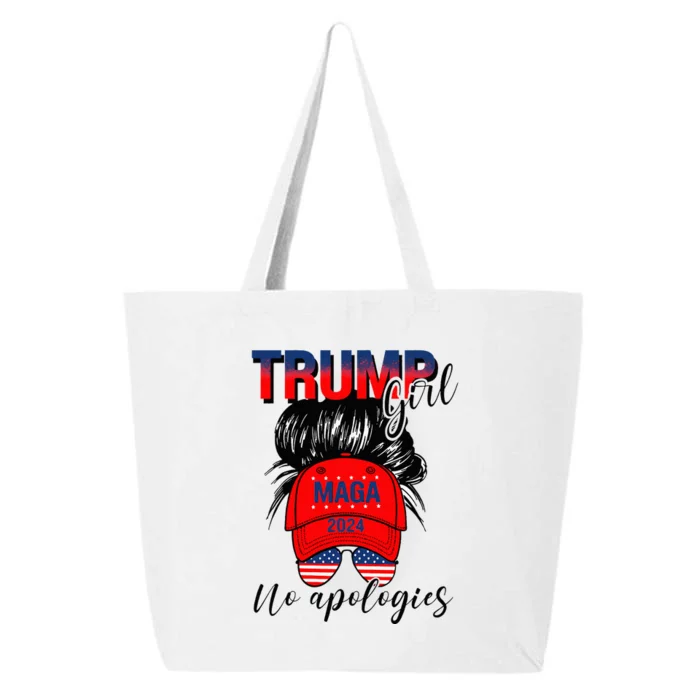 Trump Girl No Apologies Patriotic American 25L Jumbo Tote