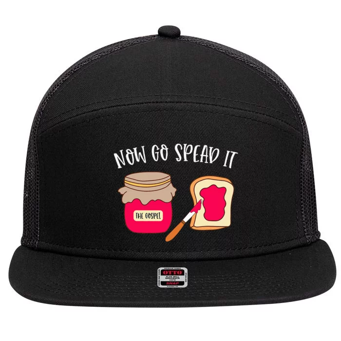 The Gospel Now Go Spread It 7 Panel Mesh Trucker Snapback Hat