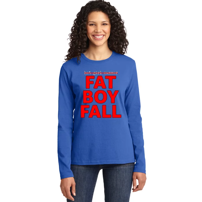 Thick Guy Not Hot Summer Fat Fall Gift Ladies Long Sleeve Shirt