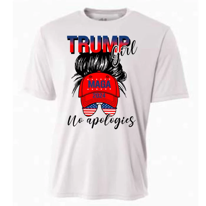 Trump Girl No Apologies Patriotic American Trump 2024 Cooling Performance Crew T-Shirt