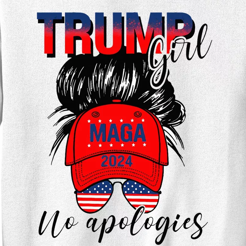 Trump Girl No Apologies Patriotic American Sweatshirt