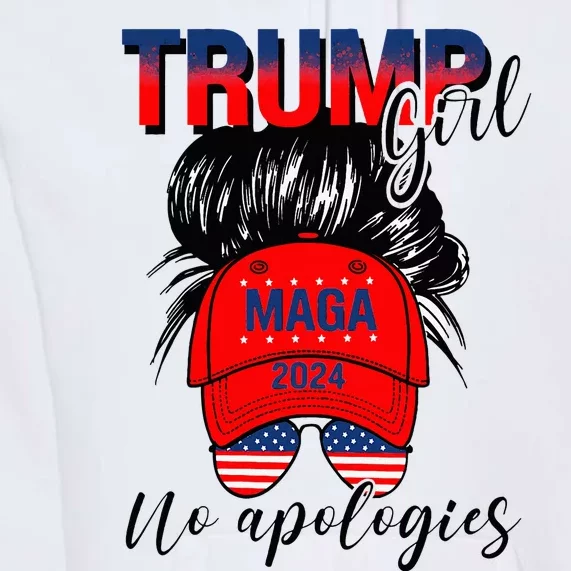 Trump Girl No Apologies Patriotic American Premium Hoodie